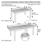 7 Pieces Acacia Wood Outdoor Dining Set
