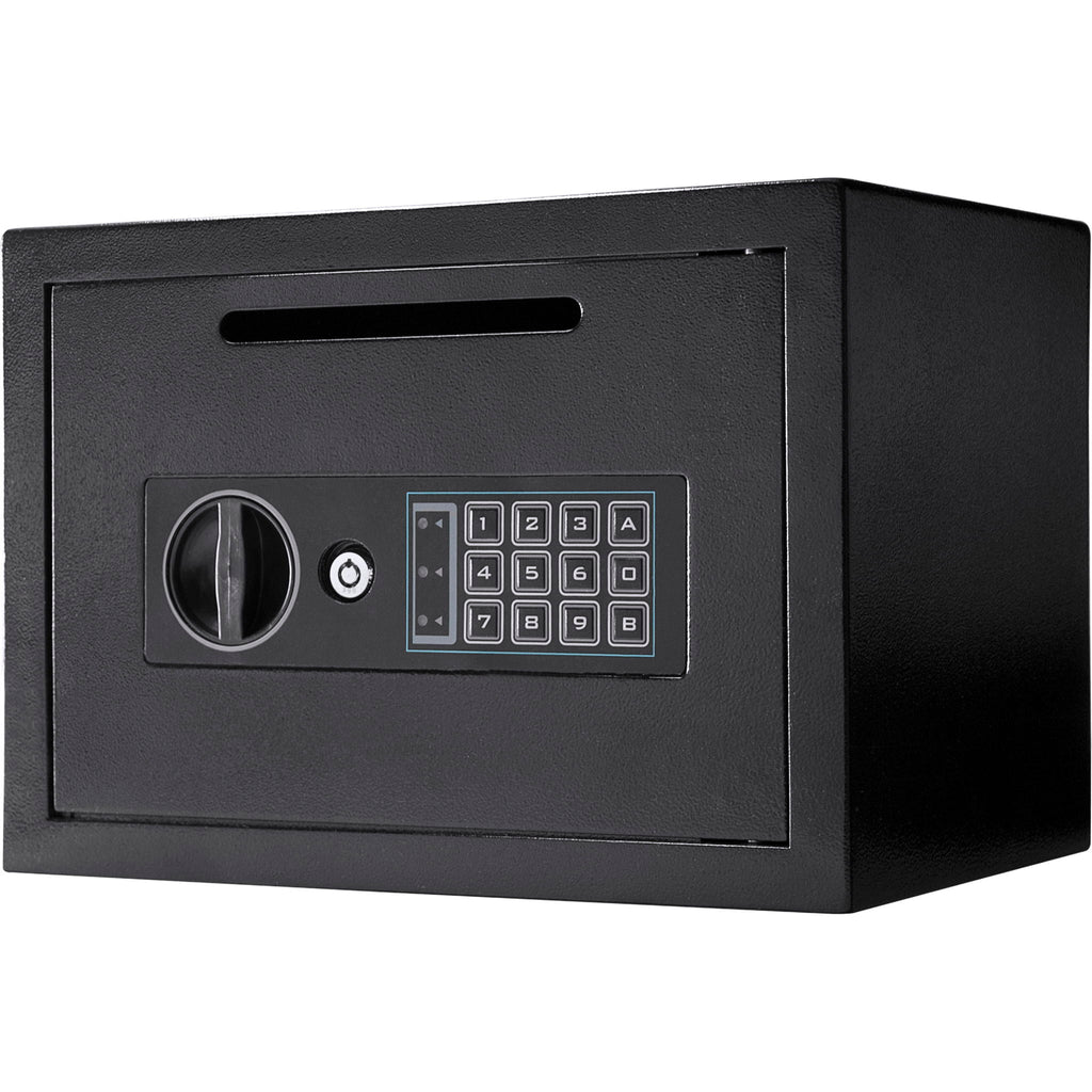 Compact Keypad Depository Safe with Dual PIN Access - Black
