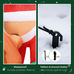 Outsunny 7FT Hanging Christmas Inflatable Santa with Dog