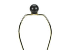 Modern Black Ceramic Table Lamp with Ivory Linen Shade