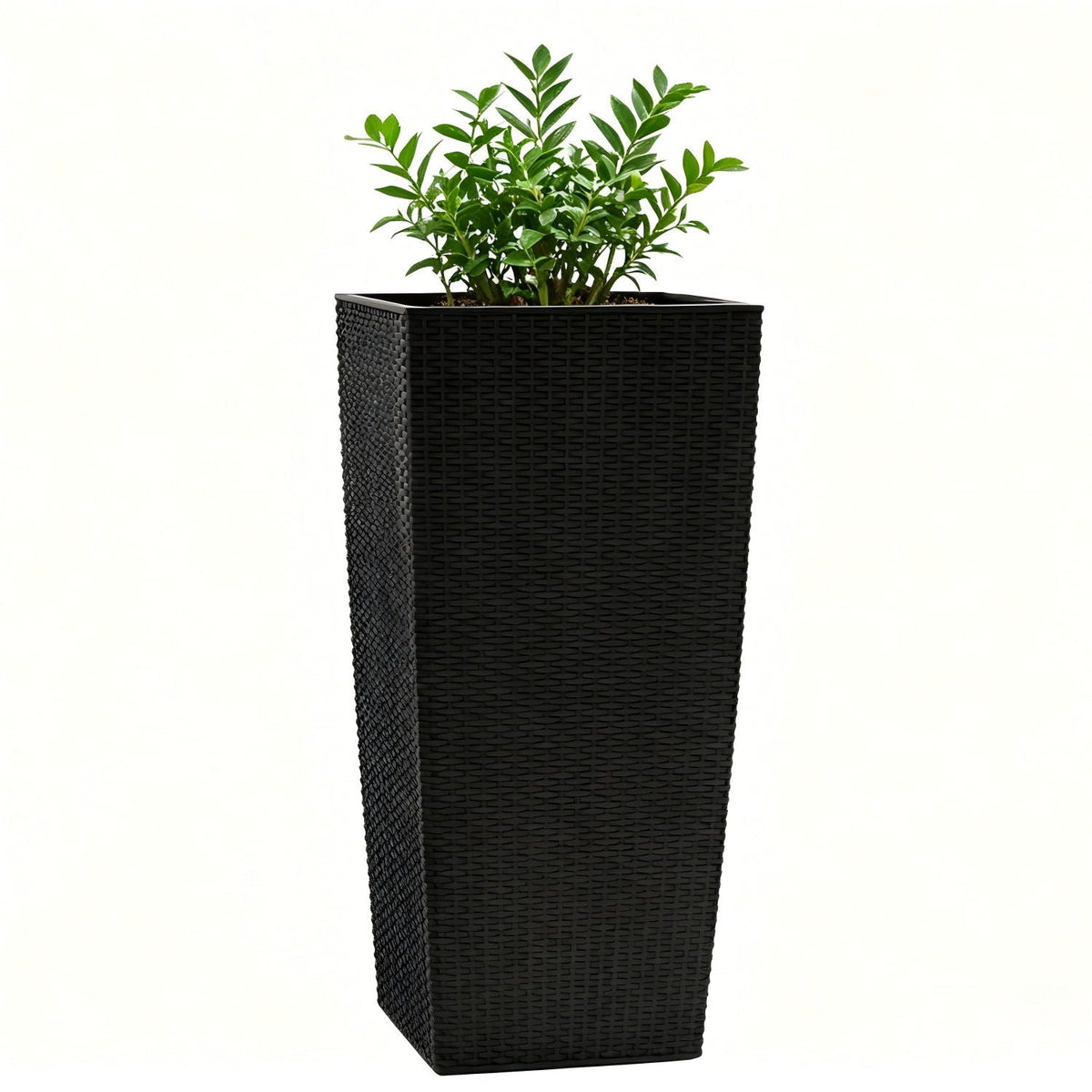 Indoor Outdoor Planter with Automatic Watering System - Dark Brown, Black, or White