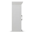 Pure White Single Door Wall Cabinet with Adjustable Shelf - White
