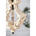Farmhouse Chandeliar Distressed Pendant Chandelier - Antique Cream