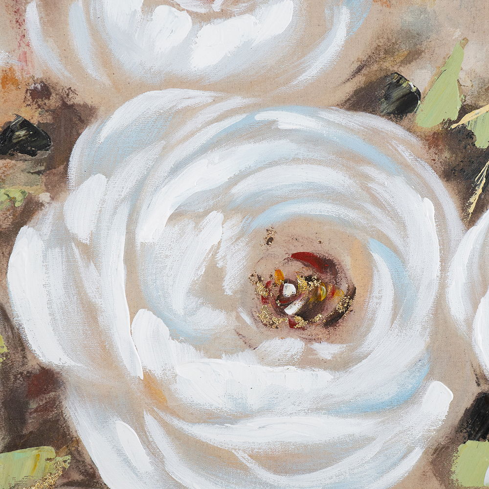 Square Framed Wall Art Flower Canvas Print
