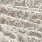 Taupe Cotton Comforter Mini Set with Tufted Chenille Embroidery - King
