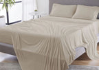 Beige Split King Sheet Set with Moisture-Wicking Technology