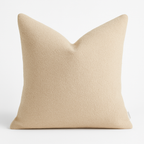 Soft Neutral Throw Pillow with Bouclé Texture - Beige