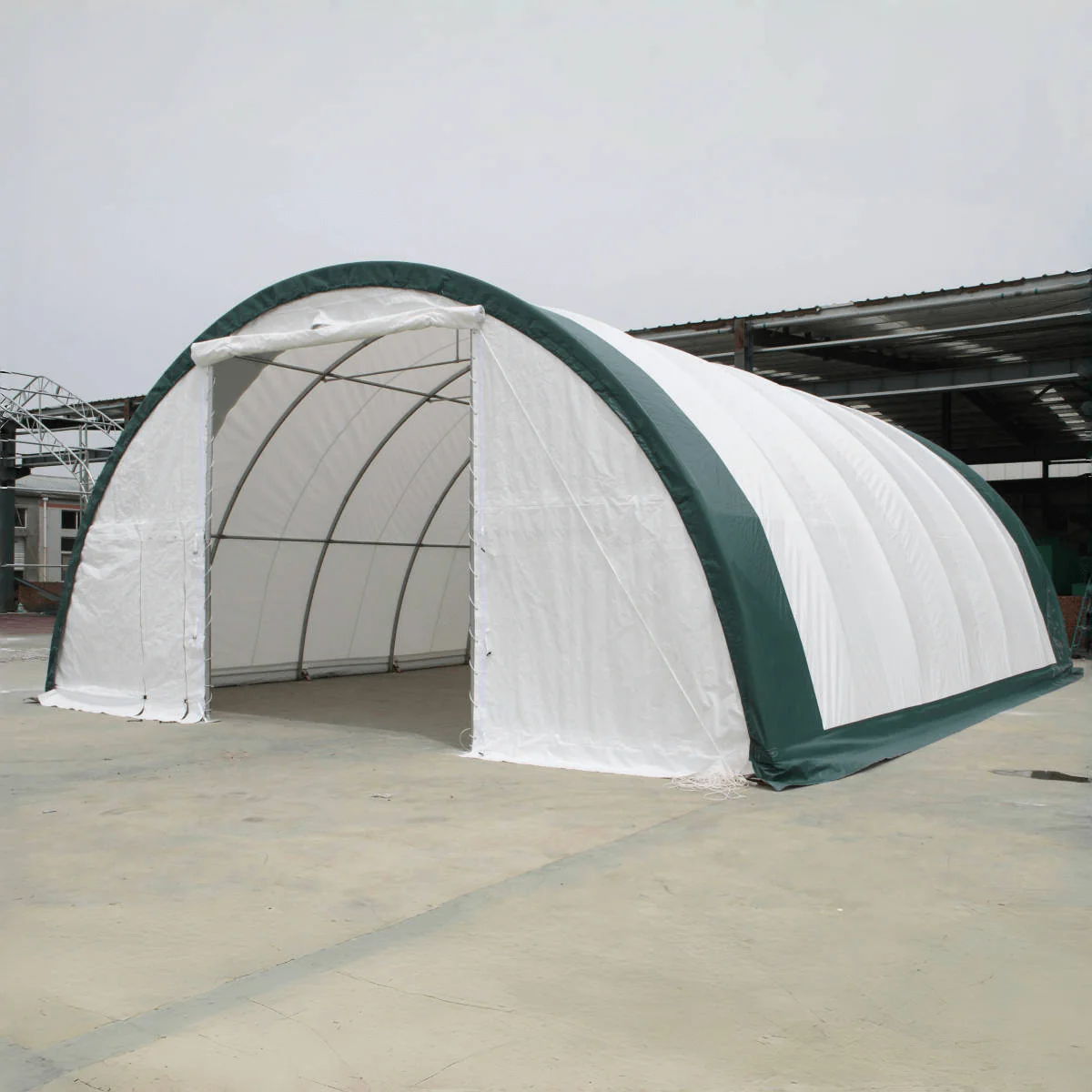 Single Truss Arch Storage PE Shelter - White