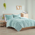 Twin/Twin XL Shaggy Long Fur Comforter Mini Set with Plush Reverse - Gray