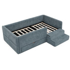 Safe Kids Bed with Guardrails and Storage - Twin, Multiple Colors