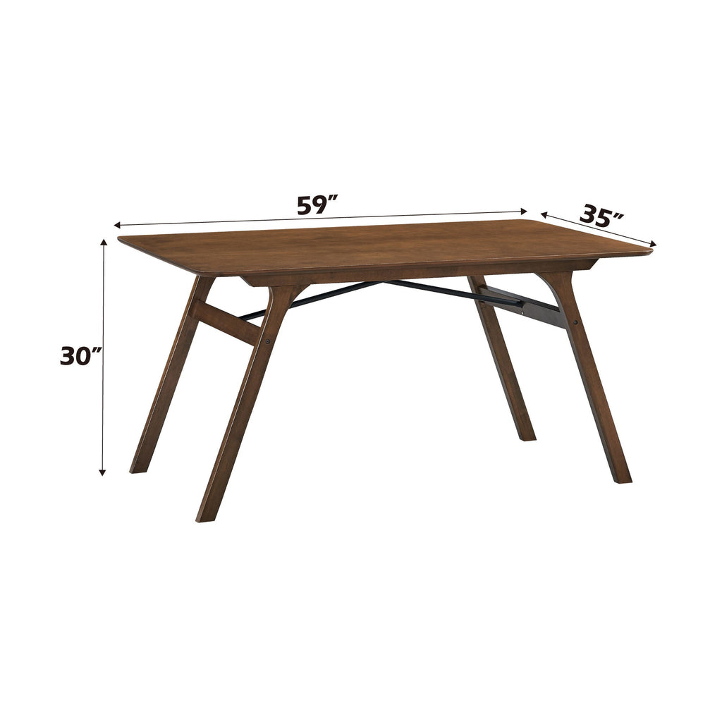 Kaela 7-Piece Dining Room Set - Walnut / Light Gray