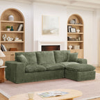 Sectional Sofa with Moveable Ottoman and Modular Design - Multiple Colors