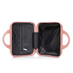 ABS 2-Piece Luggage Set with Spinner Wheels and Combination Lock - Pink