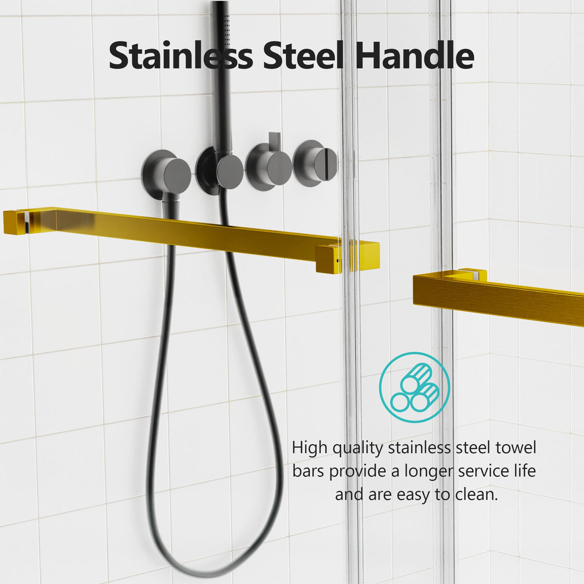 Frameless Double Sliding Soft-Close Shower Door - 56-60" Width x 76" Height