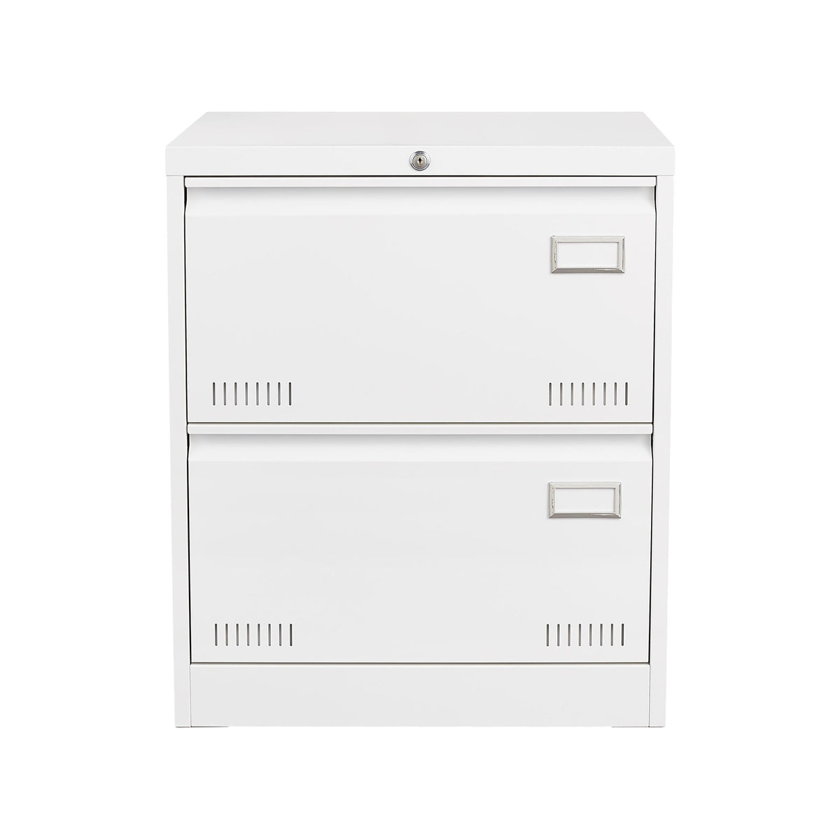 Locking Metal Filing Cabinet 3 Drawer - Multiple Sizes, Black or White
