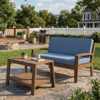 2 Piece Outdoor Conversation Set with Water-Resistant Cushions - Multiple Colors