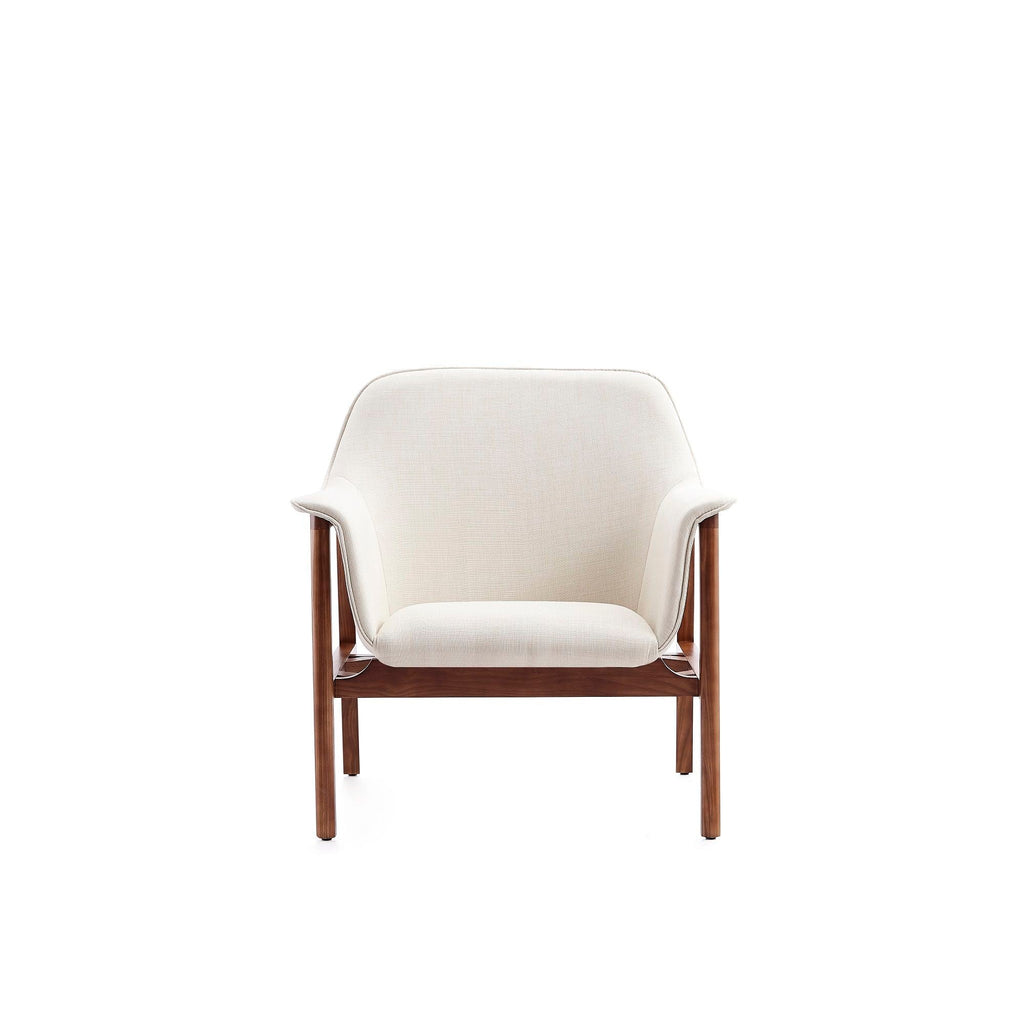 Weave Accent Armchair with Wood Frame - Gray, Beige, or Orange