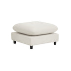 L-Shaped Modular Sectional Sofa with Ottoman - White or Nomad