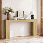Farmhouse Style Extra Long Walnut Console Table with Slim Profile - Dark Brown or Light Brown