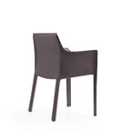 Vogue Dining Chair with Metal Frame - Light Brown or Dark Gray