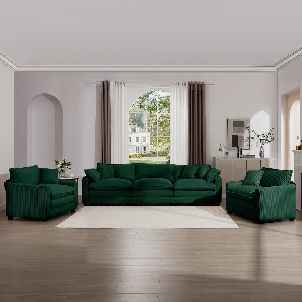 Oversized Deep-Seat Fabric Sofa & Chair Sets