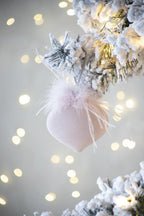 Pink Glass Christmas Ball Ornaments (Set of 6)