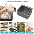 Topmount Kitchen Sink 16 Gauge Single Bowl with Nano Finish - Black