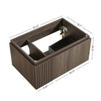 30" Muri Bathroom Vanity with Soft-Close Storage - Espresso