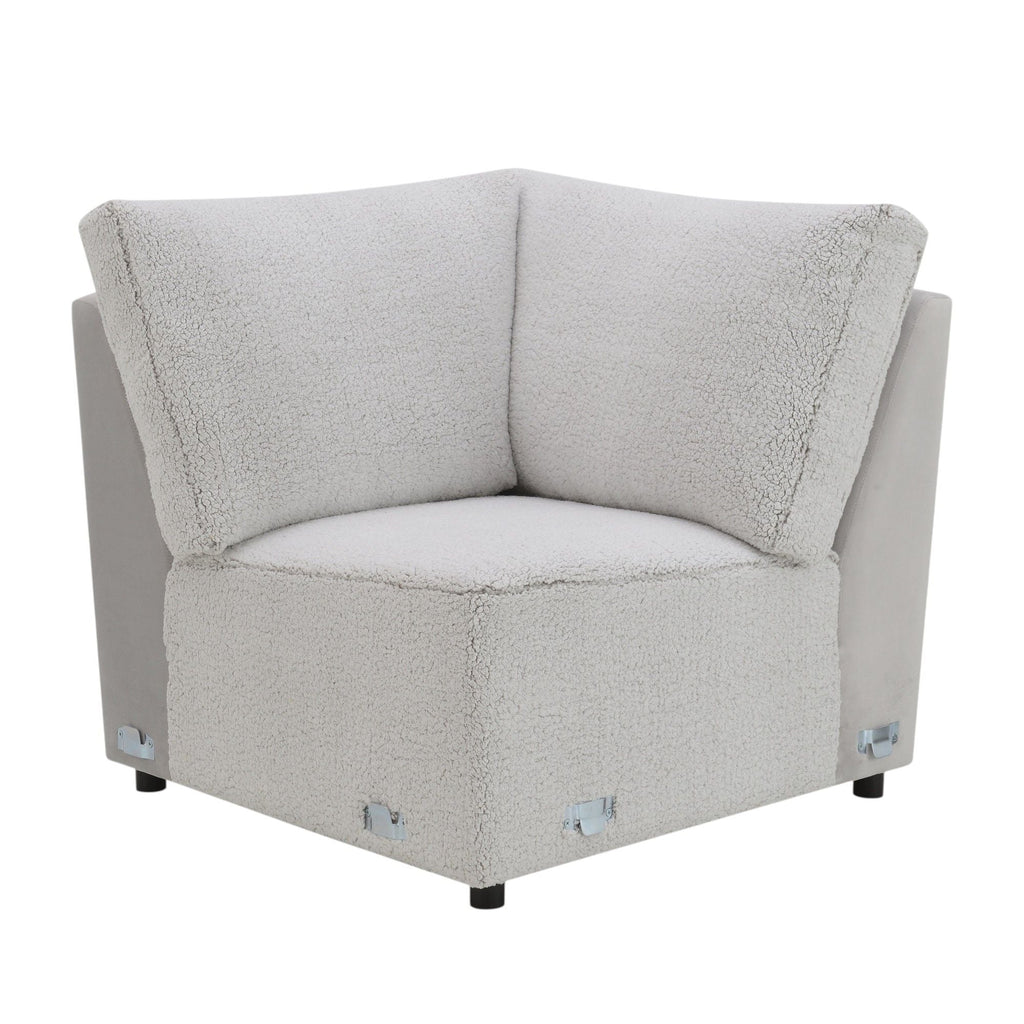 Modular Power Recliner Sectional with Cup Holders and Wireless Charging - Gray