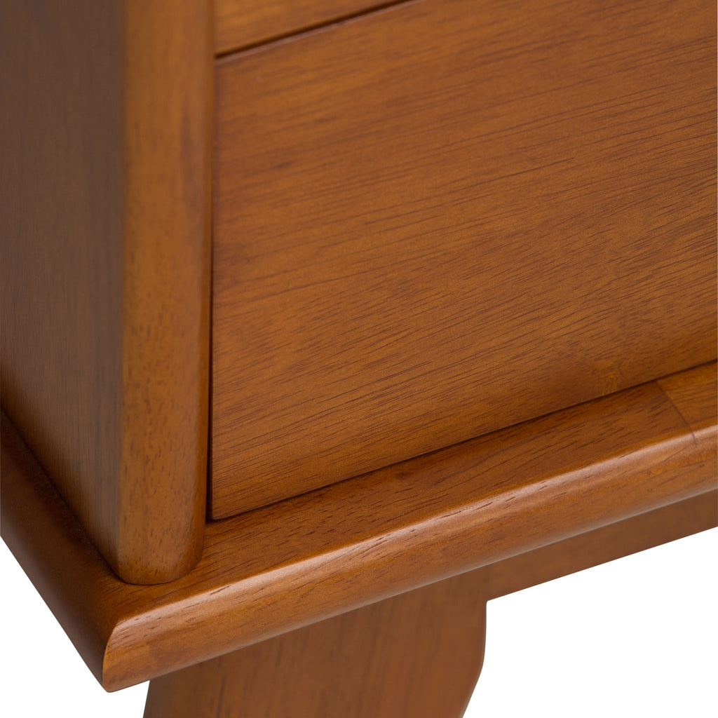 Mid Century Wide Bookcase with Storage Drawers - Multiple Colors