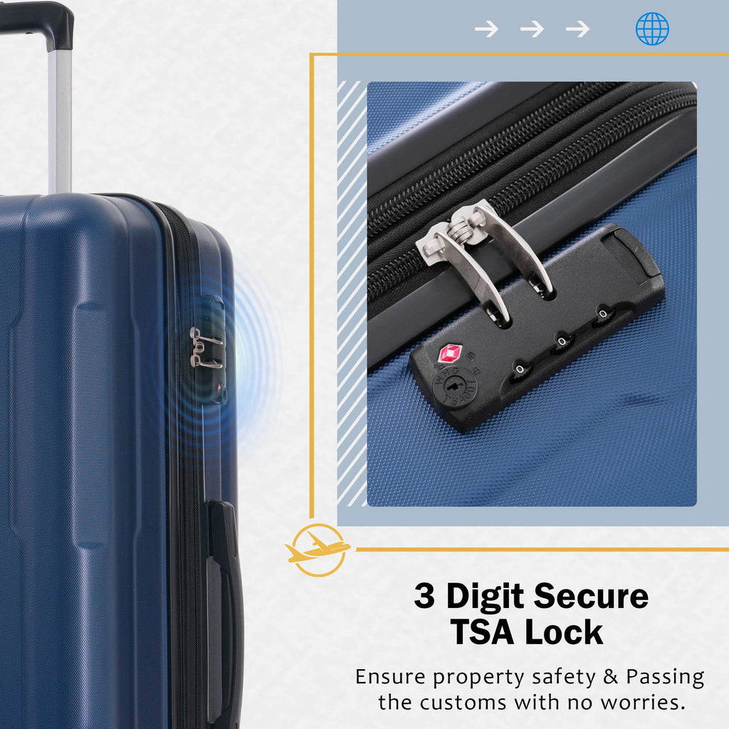 Expandable 2 Piece Luggage Set with TSA Lock and Spinner Wheels - Multiple Colors