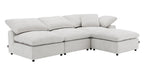 Naveen Modular Sectional With Ottoman - Modular Sofa Set with Ottoman - Beige or Dark Gray