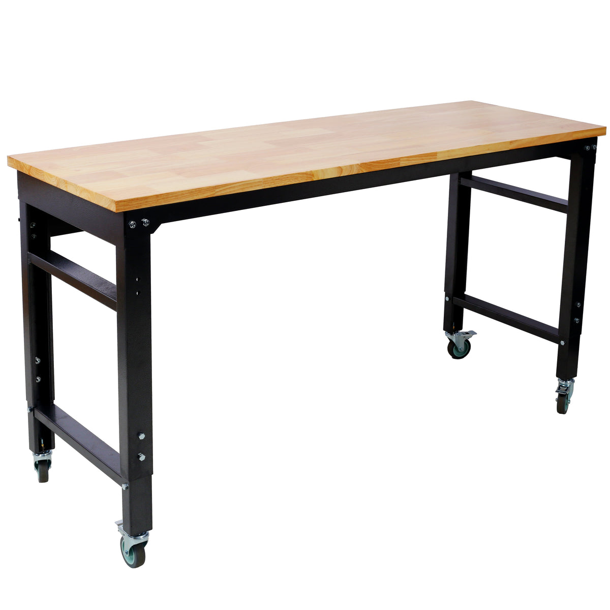 Premium Rolling Workbench with Adjustable Height - Dark Gray,Wood