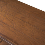 Farmhouse Wooden Coffee Table with Two-Tier Storage - Natural Wood Finish