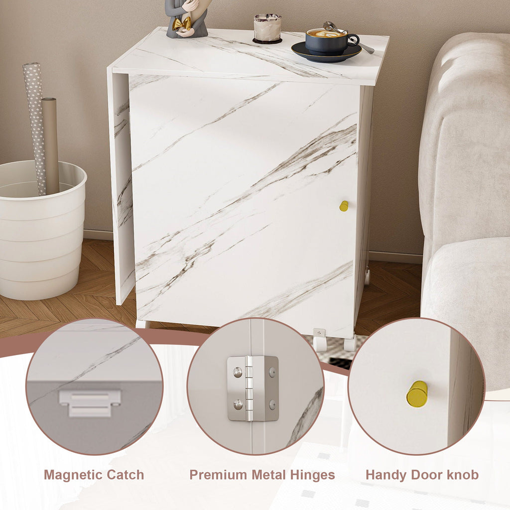White Folding Sewing Table with Lockable Wheels - 4-in-1 Multi Functional Craft Station