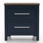 Modern Farmhouse Style Nightstand with Dovetail Drawers - Two-Tone