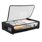 Set of 2 Under-Bed Rolling Storage Containers with Wheels - Polyester
