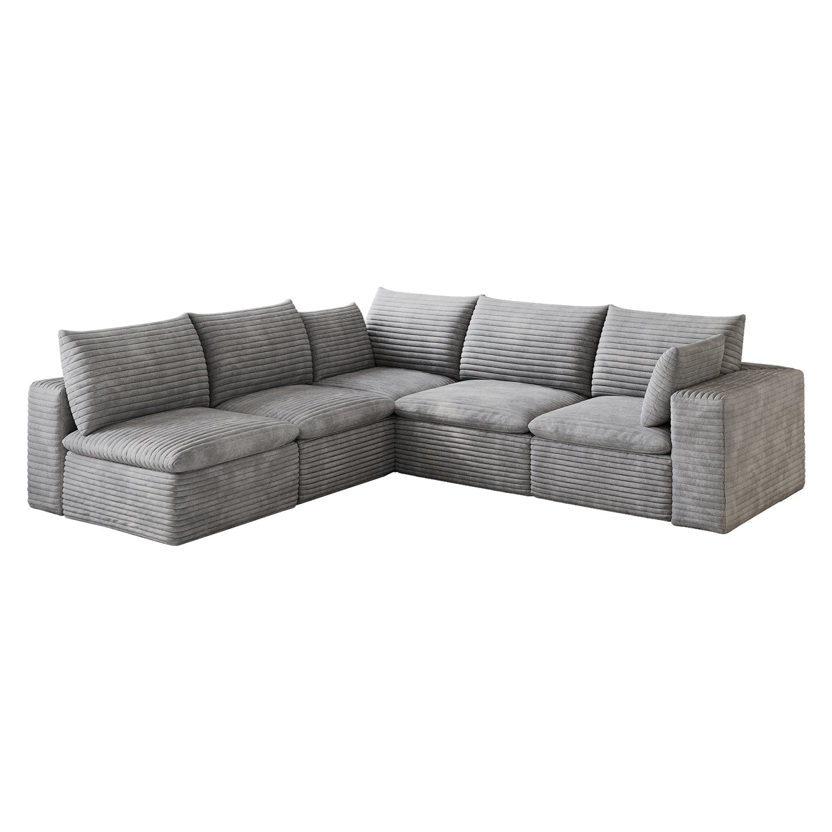 Cloud Sofa with Removable Cushion - Corduroy Fabric
