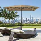 Rectangular Patio Umbrella with Crank Tilt - UV-Resistant Canopy