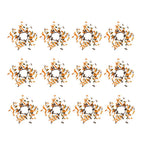 Fall Leaves Wreath Set - Orange Multi (Set of 12)