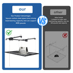 Overhead Garage Storage Rack with Crank System - Black or White