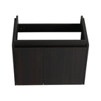 Modern Bathroom Vanity with Ceramic Basin and Storage Cabinet - Light Brown, Black, or White