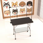 Large Heavy Duty Pet Grooming Table with Adjustable Arm - Black or Blue