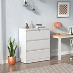 Premium Drawer Metal Lateral File Cabinet with Lock - Black or White