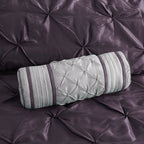 7 Piece Tufted Comforter Set - Plum California King