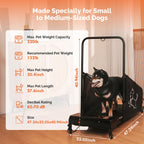 Dog Treadmill for Medium Dogs with Non-Slip Belt and Remote Control - Black