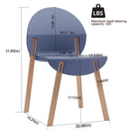 4 Piece Outdoor Set with Ergonomic Polypropylene Chairs - Orange, Red, Blue