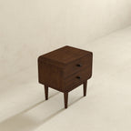Alexa Night Stand with Solid Wood Construction - Brown
