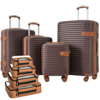 4 Piece Hard Shell Luggage Set with Spinner Wheels - Multiple Colors