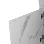 Modern Bathroom Vanity with Ceramic Basin and Storage Cabinet - Light Brown, Black, or White